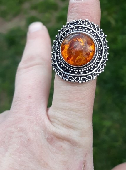 New Amber 925 Silver Ring. - Picture 4 of 7